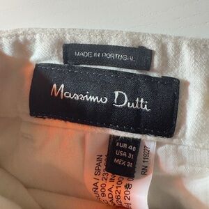 Massimo Dutti Linen White pants